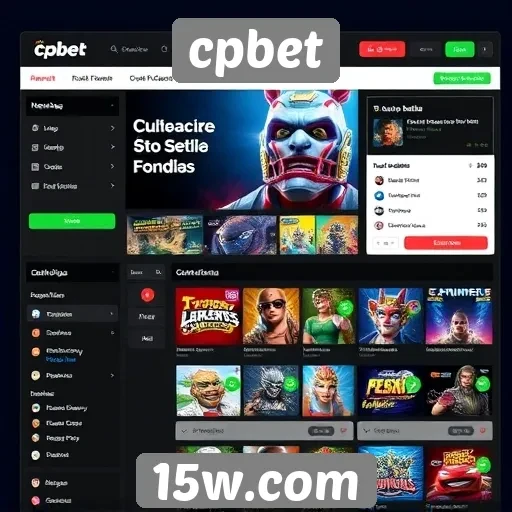 Avaliação da interface de usuário do site cpbet